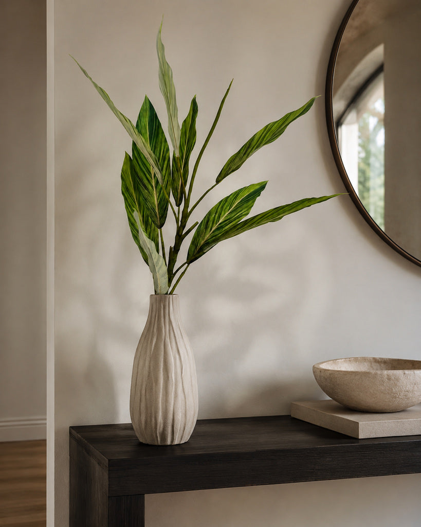 Green Artificial Canna Leaf Branch - 120 cm
