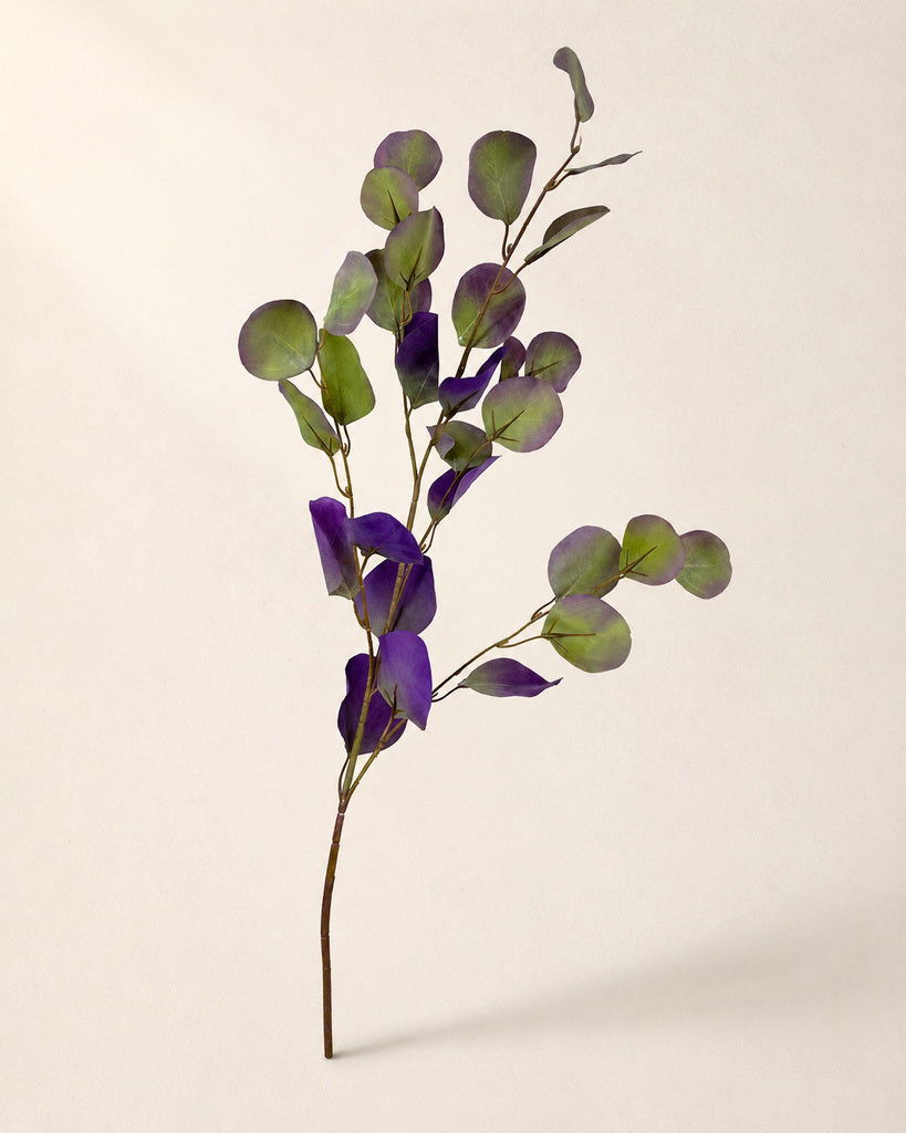 Purple Green Artificial Eucalyptus Branch - 91 cm