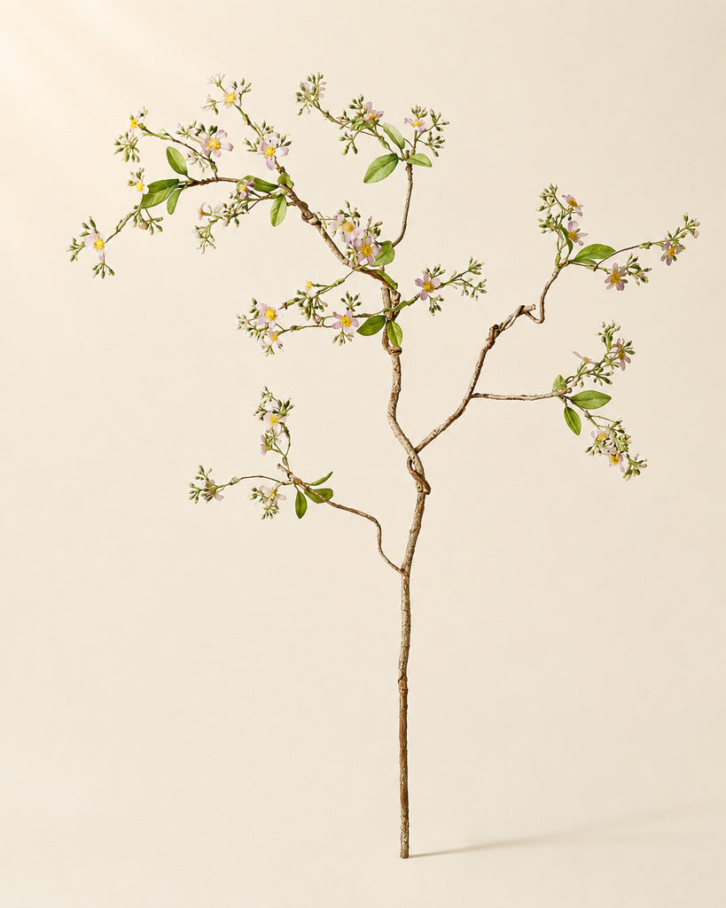 Purple Fabric Artificial Wild Daisy Branch - 92 cm