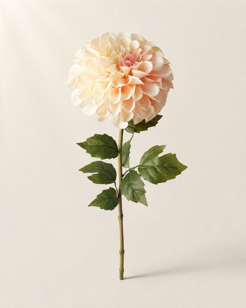 Champagne Pink Fabric Artificial Chrysanthemum Stem - 57 cm