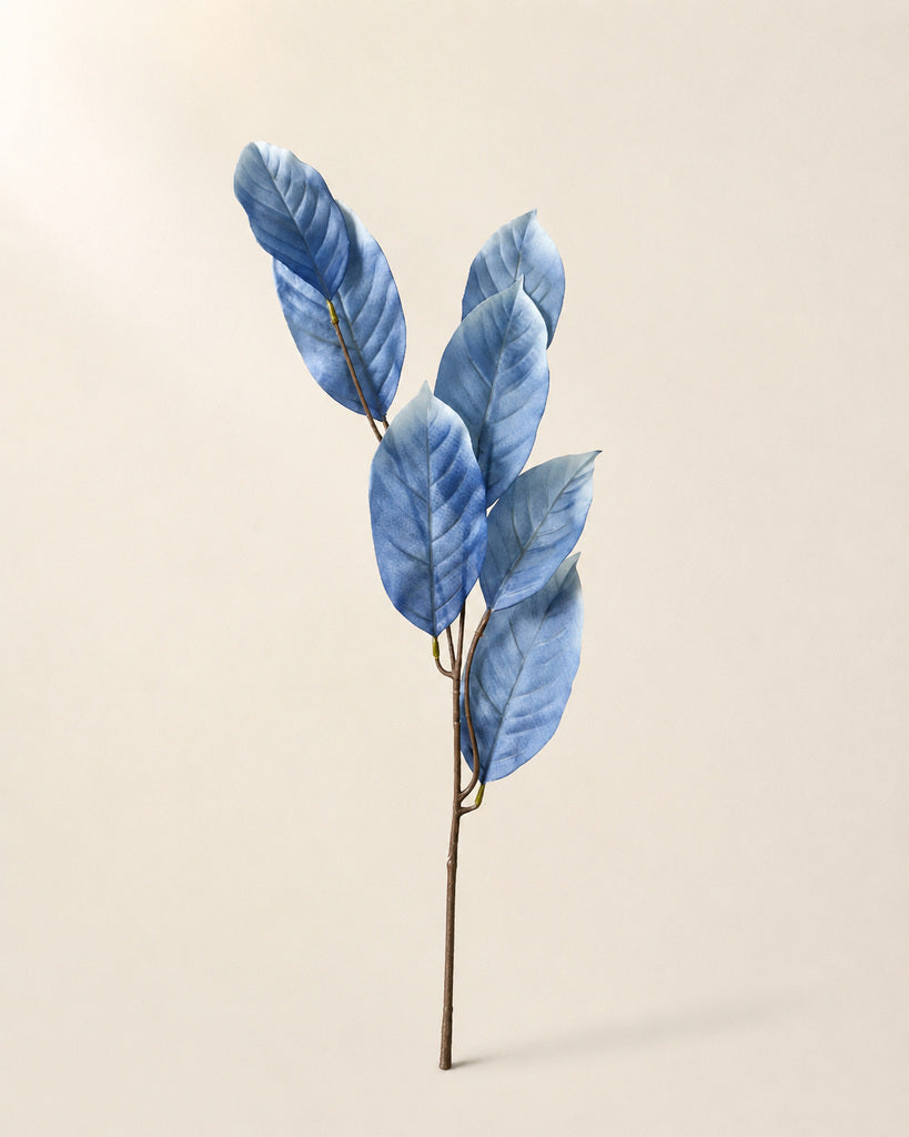 Indigo Artificial Crape Myrtle Leaf Branch - 84 cm