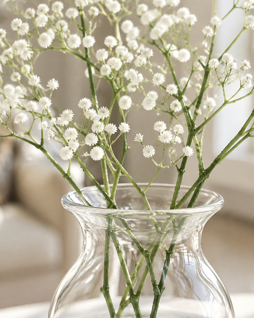 White Plastic & Fabric Artificial Baby's Breath Spray - 64 cm