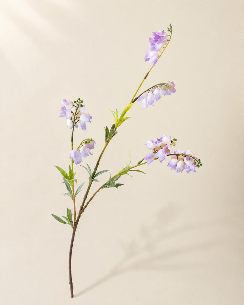 Purple Artificial Bellflower Spray - 80 cm