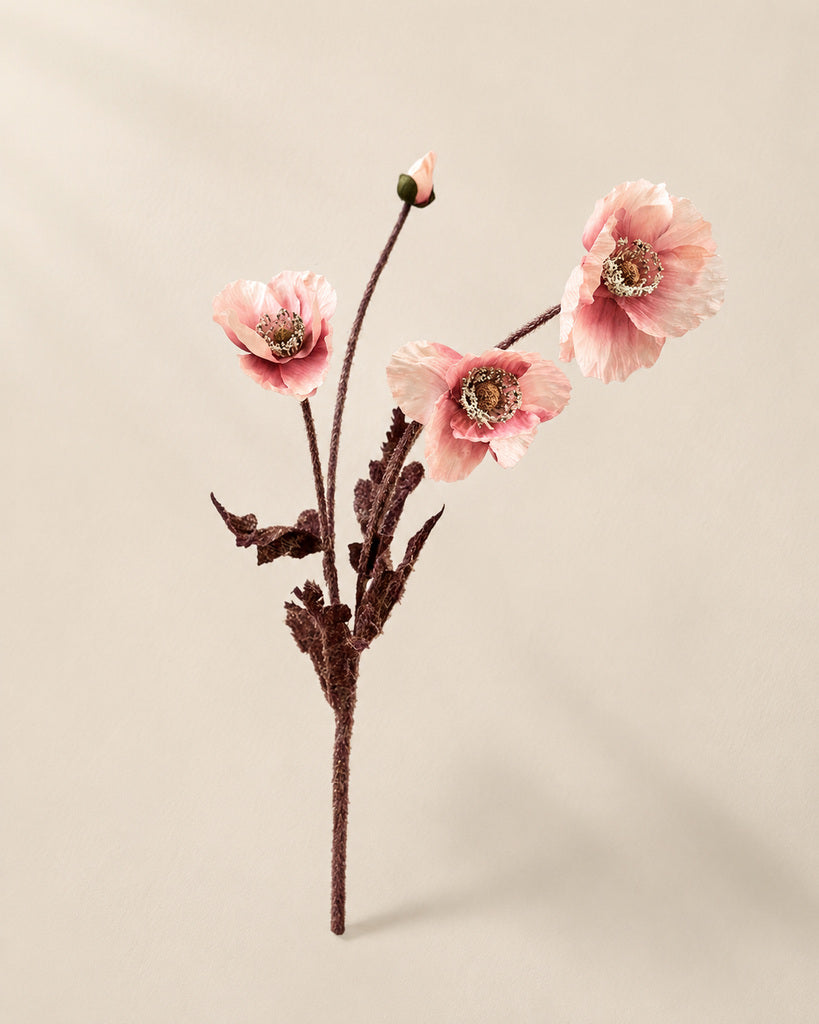 Dusty Rose Artificial Autumn Coral Floral Stem - 60 cm