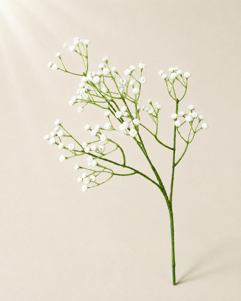 White Plastic & Fabric Artificial Baby's Breath Spray - 64 cm