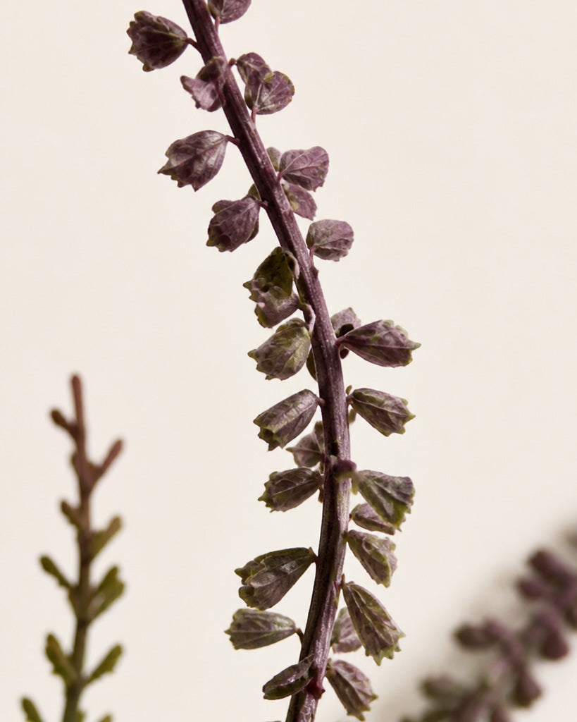 Light Purple Flocked Layered Grass Artificial Stem - 73 cm
