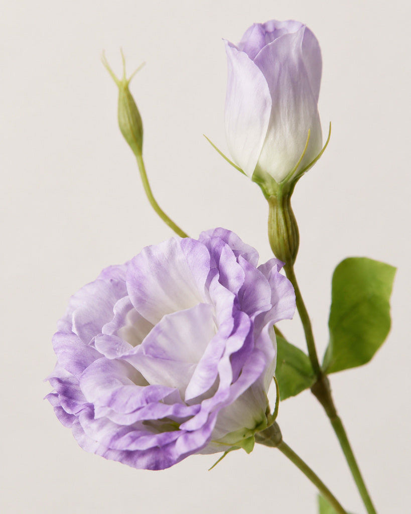 Light Purple Plastic Artificial Lisianthus Spray - 70 cm