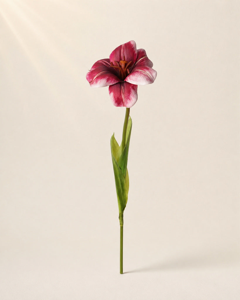 Red PU Artificial Tulip Stem - 55 cm
