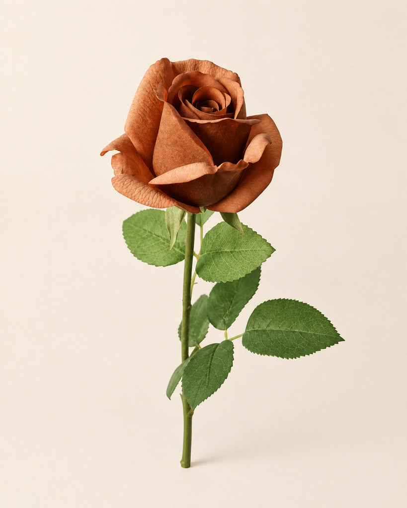 Latte Kate Artificial Rose Stem - 47 cm