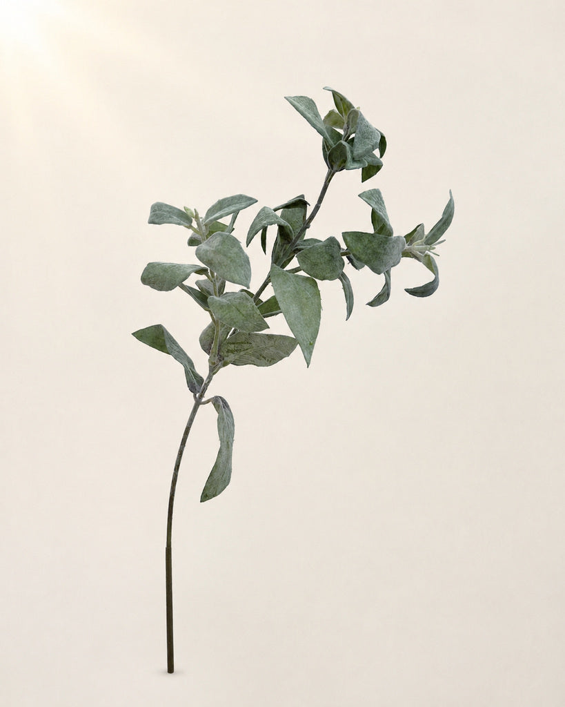 White Green Artificial Sage Greenery Spray - 40 cm