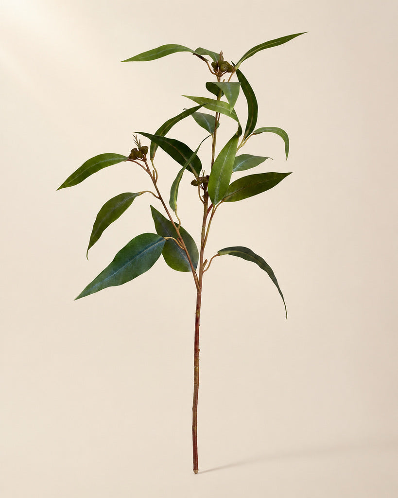 Green 3D Artificial Eucalyptus Leaf Branch - 57 cm