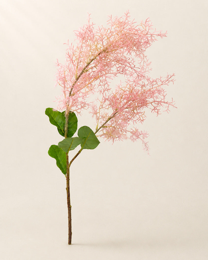 Pink Artificial Smoke Bush Branch - 85 cm