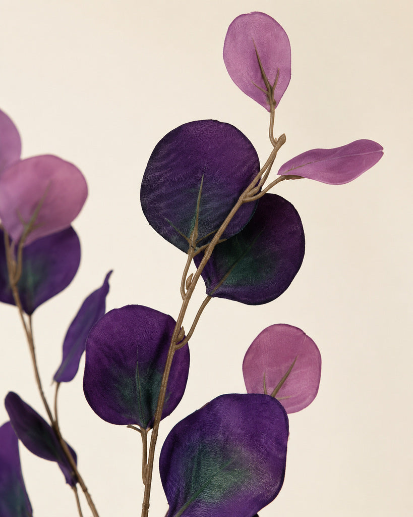 Purple Red Artificial Eucalyptus Branch - 91 cm