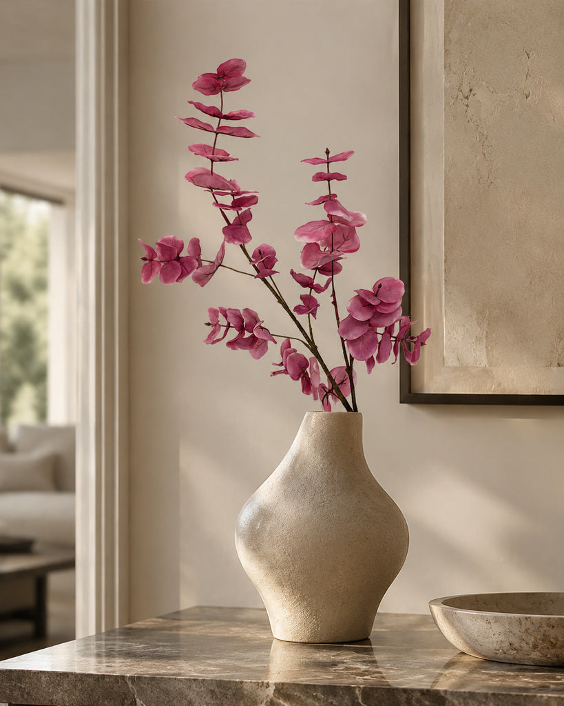 Venetian Red Artificial Layered Eucalyptus Branch - 86 cm