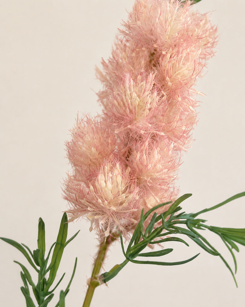 Light Pink Artificial Fluffy Floral Spray - 71 cm