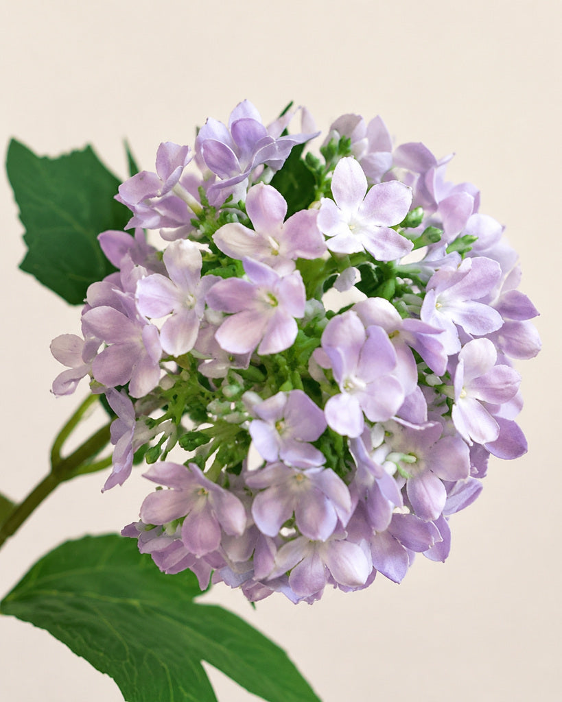 Purple Artificial Wood Hydrangea Spray - 70 cm
