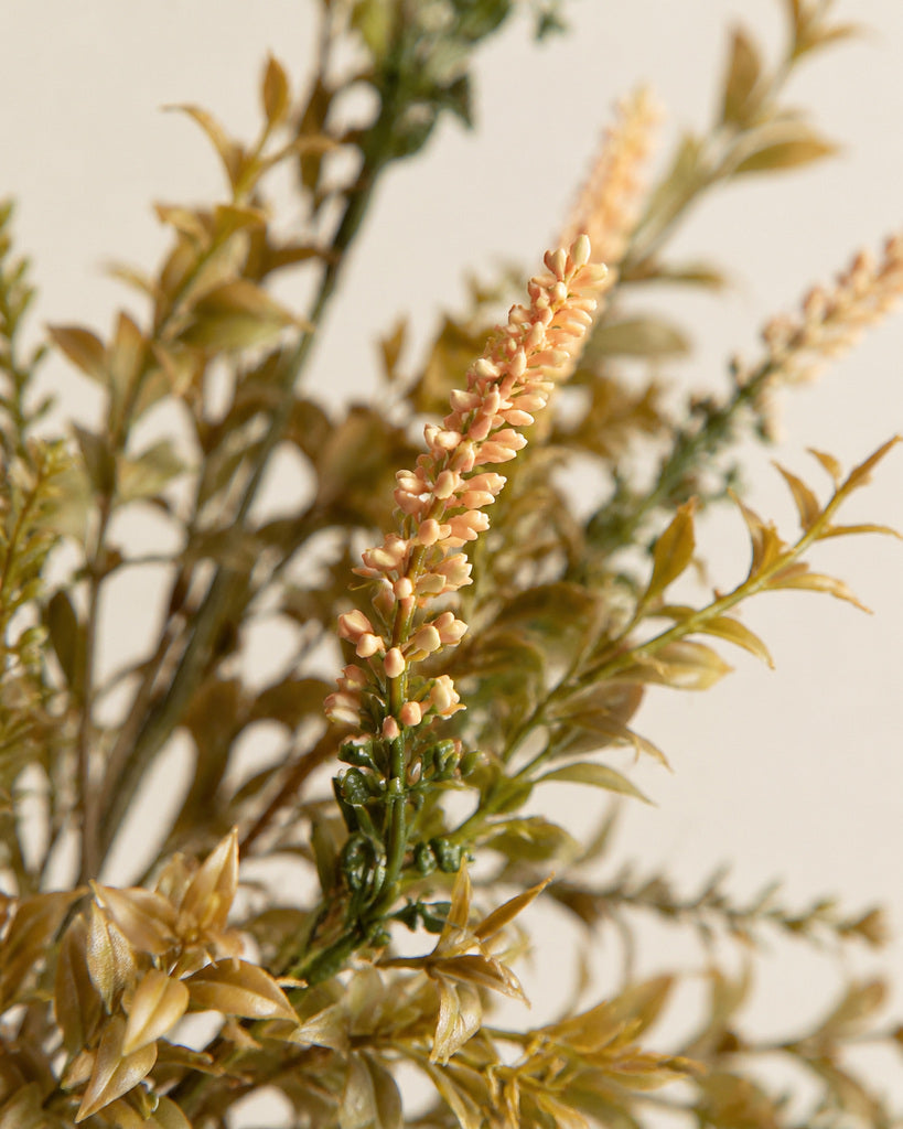 Coffee Brown Plastic Artificial Wheat Spike Greenery Bush - 62 cm