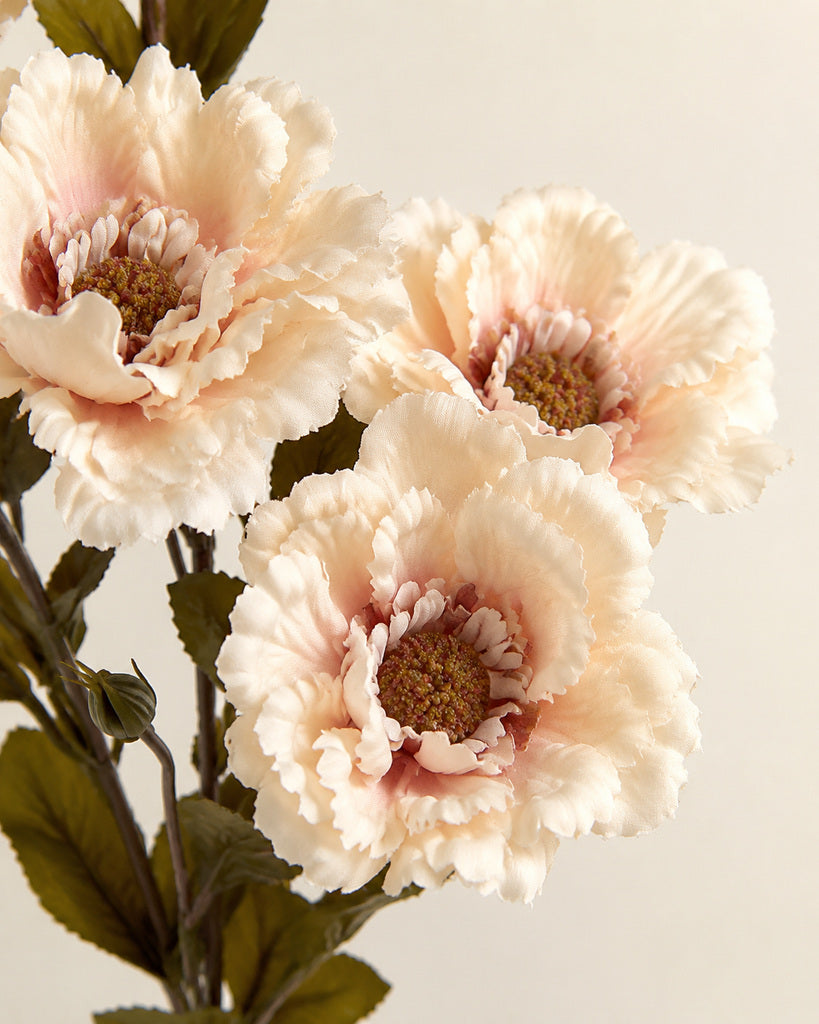 Light Dusty Pink Artificial Peony Floral Spray - 82 cm