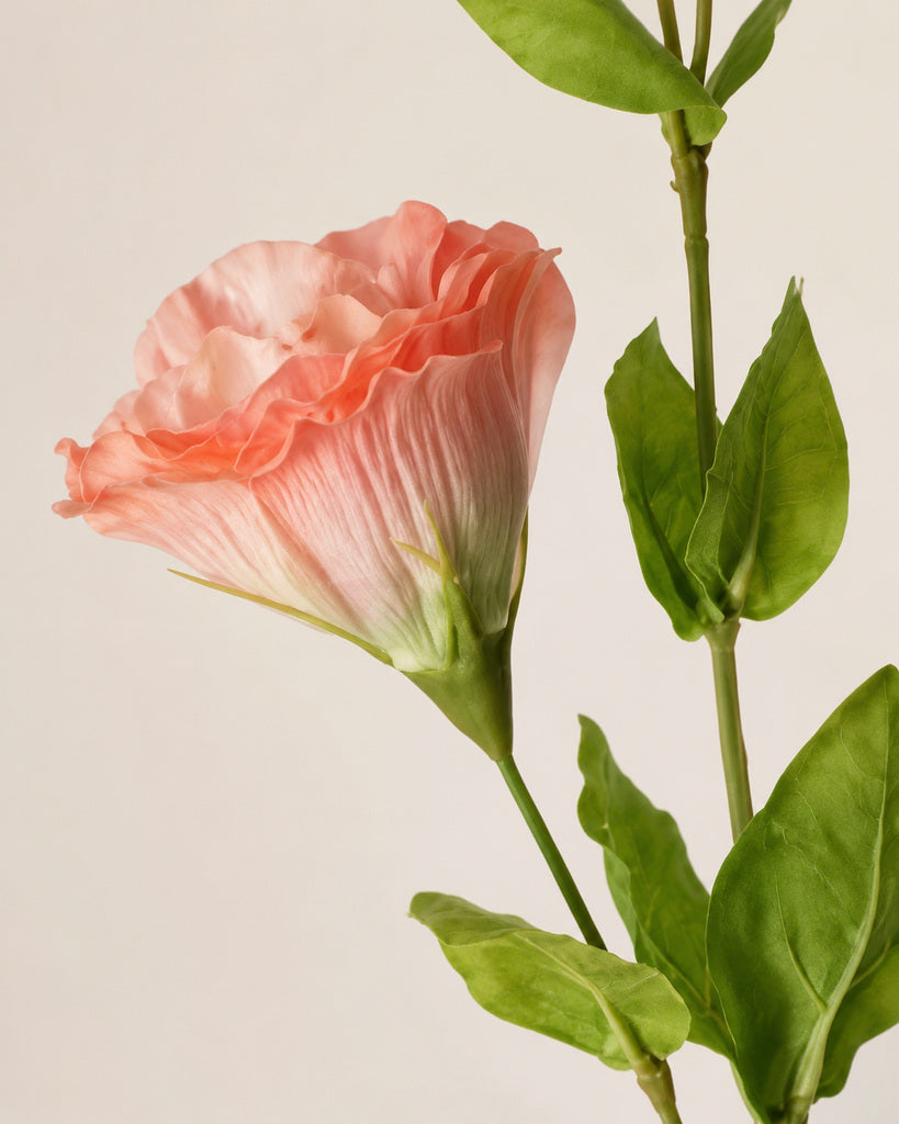 Orange Plastic Artificial Lisianthus Spray - 70 cm