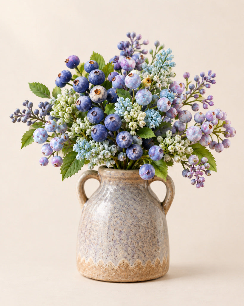 Blueberry Harvest Faux Botanical Stem Bundle