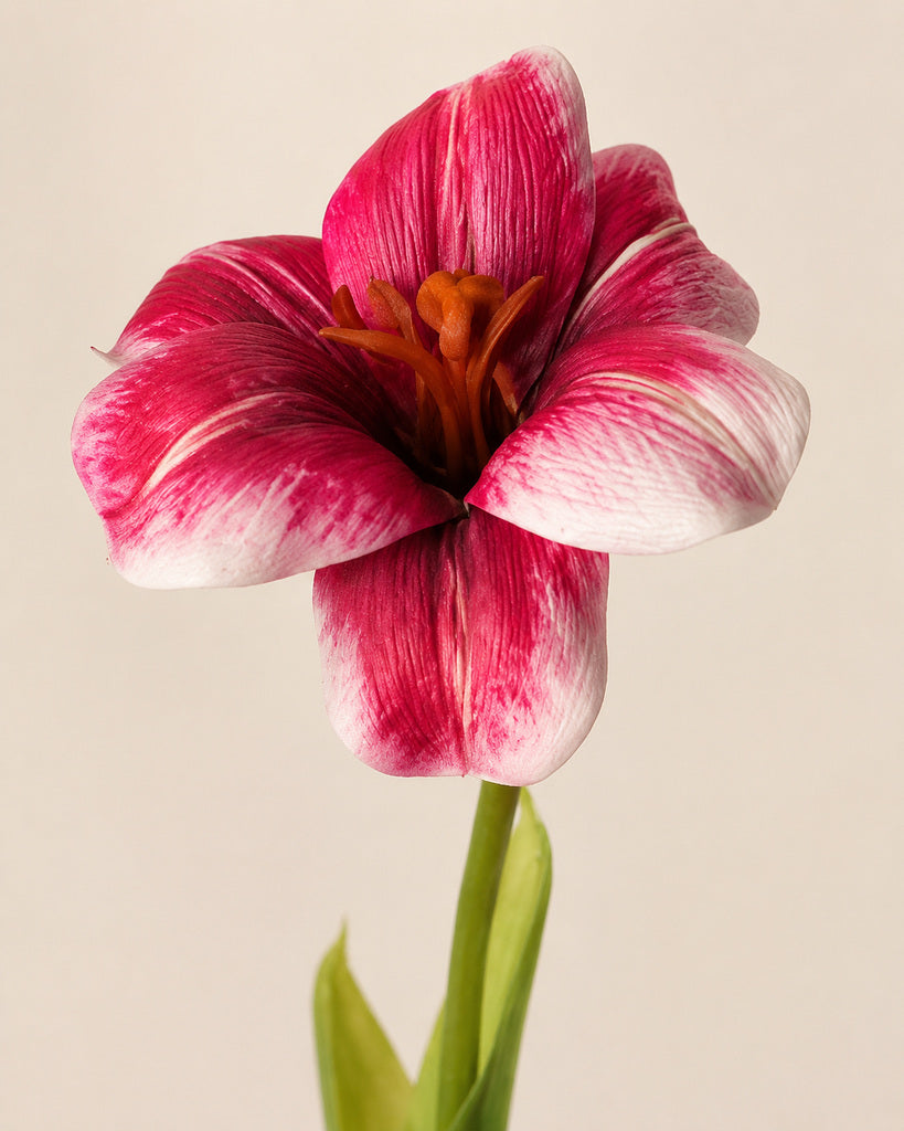 Red PU Artificial Tulip Stem - 55 cm