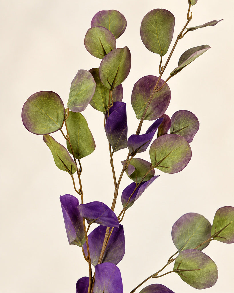 Purple Green Artificial Eucalyptus Branch - 91 cm