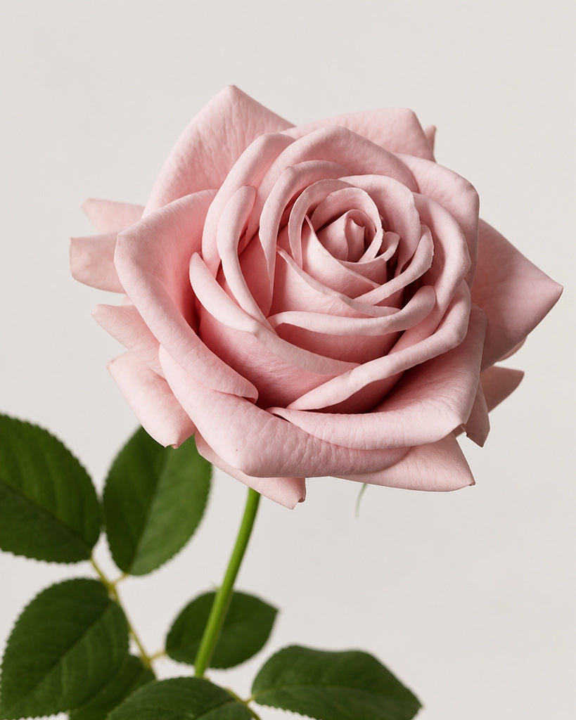 Autumn Pink Fabric Artificial Rose Stem - 66 cm