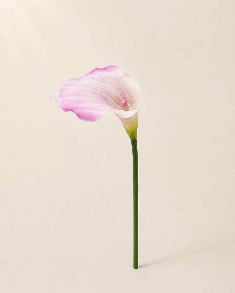 Light Purple Mini Artificial Calla Lily Stem - 55 cm