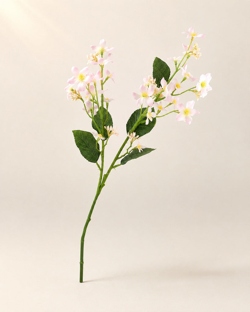 Pink Fabric Artificial Tung Flower Spray - 62 cm