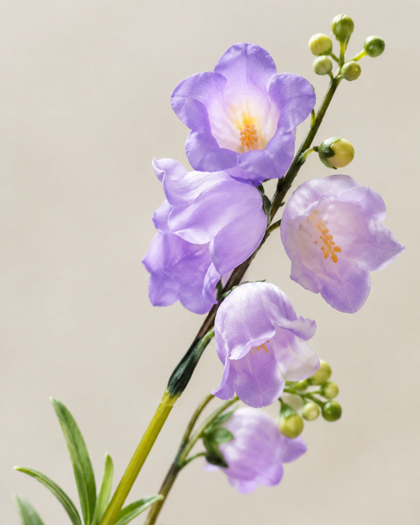 Purple Artificial Bellflower Spray - 80 cm