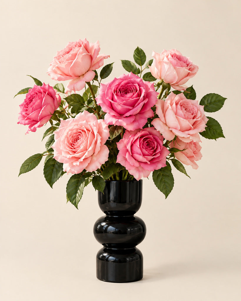 Blush & Deep Pink Rose Faux Flower Bundle