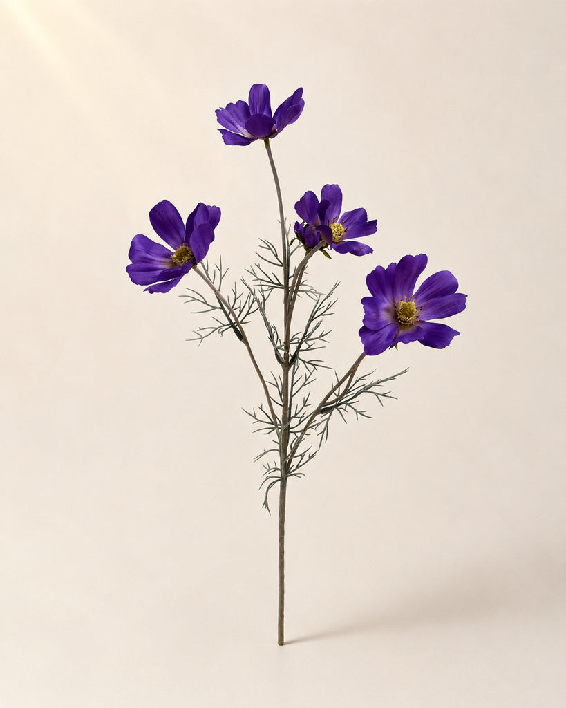 Purple Artificial Daisy Spray - 58 cm