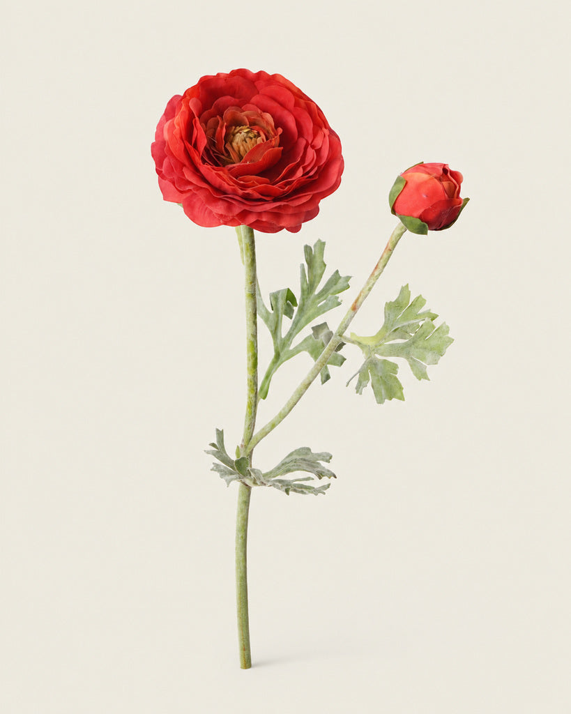 Red Artificial Ranunculus Stem - 62 cm