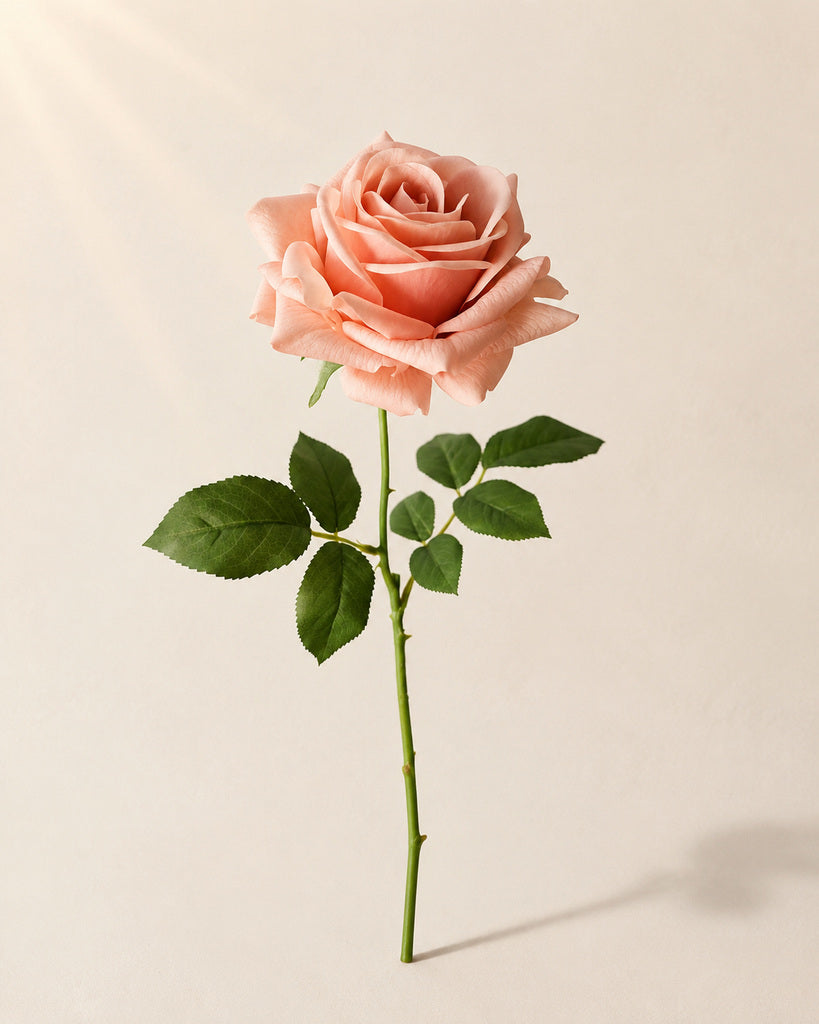 Sakura Pink Fabric Artificial Rose Stem - 66 cm