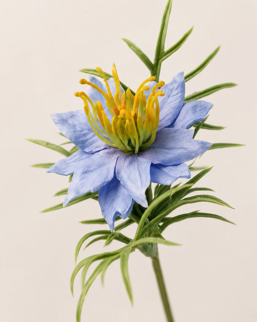 Blue Fabric Artificial Nigella Spray - 69 cm