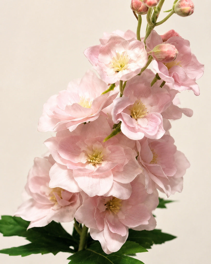 Pink Fabric Artificial Delphinium Spray - 72 cm