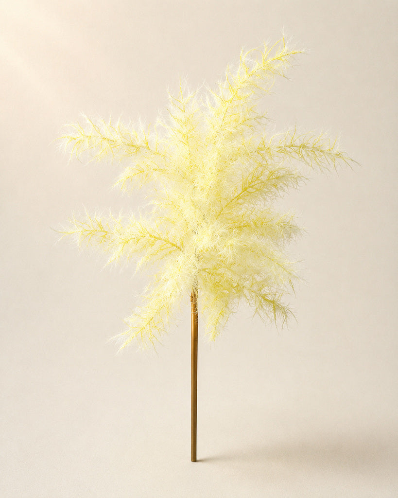 Yellow-Green Artificial Smoke Bush Floral Stem - 70 cm