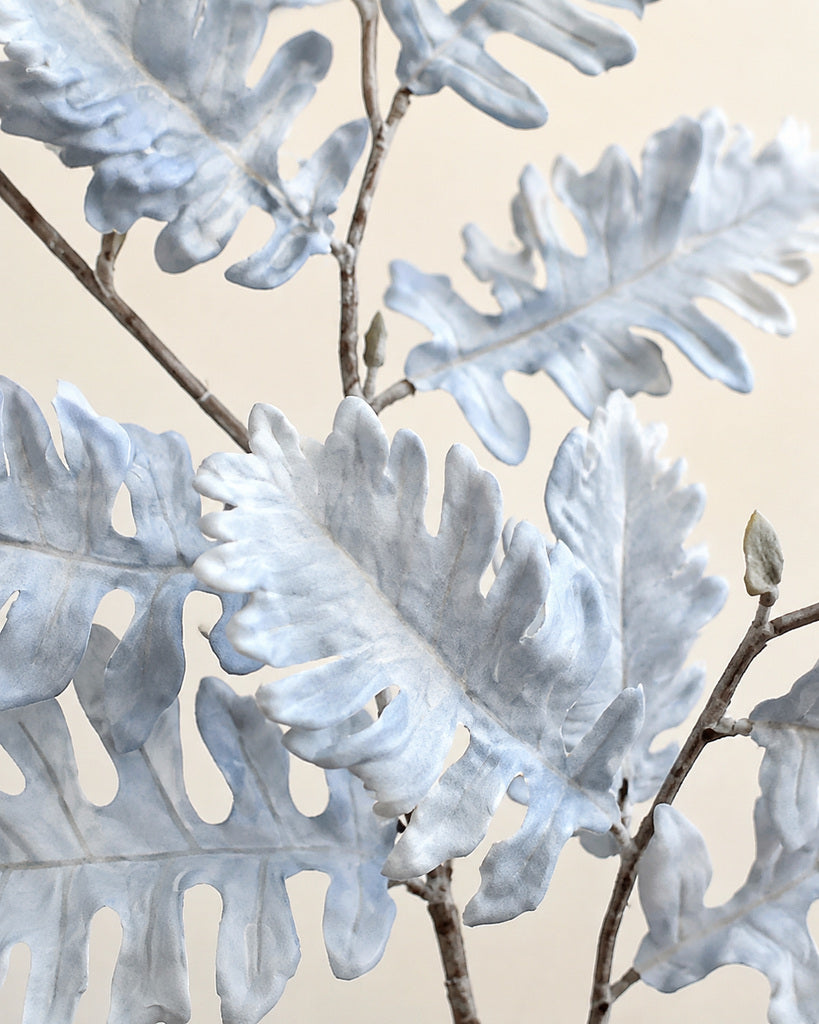 Ice Blue Artificial Dusty Miller Stem - 69 cm